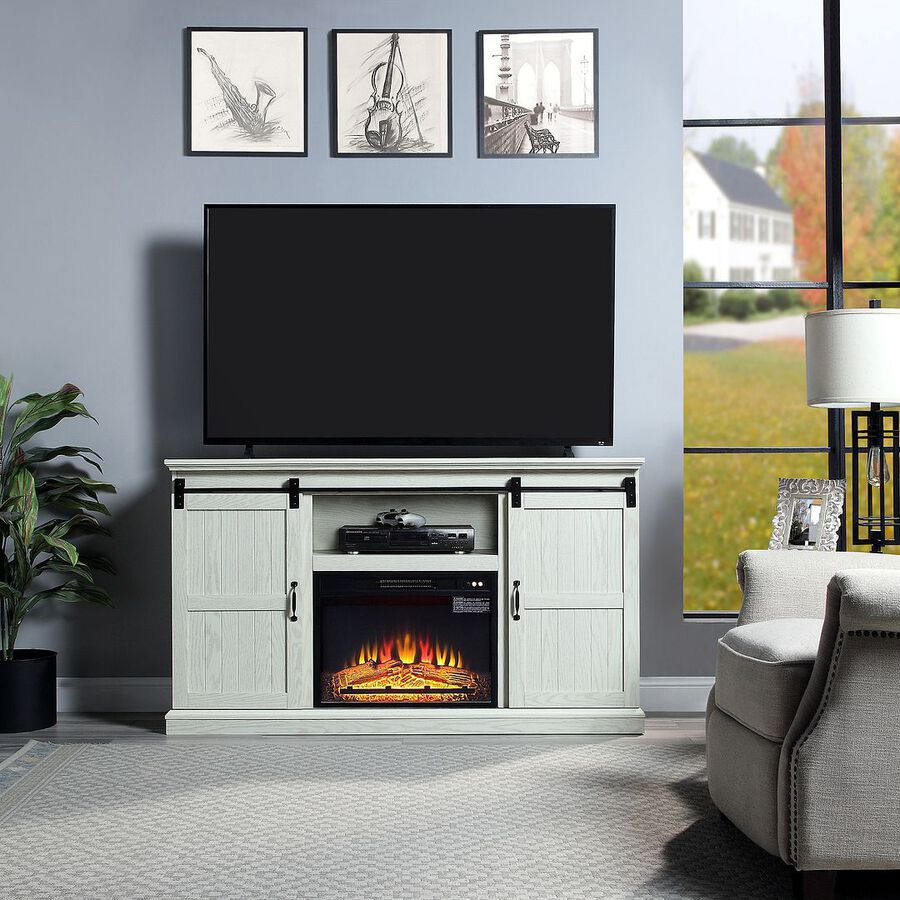 Manhattan Comfort Fireplaces - Myrtle Fireplace in Cream Oak