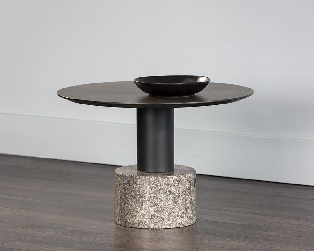 SUNPAN Coffee Tables - Monaco Coffee Table - Black - Grey Marble / Raw Umber