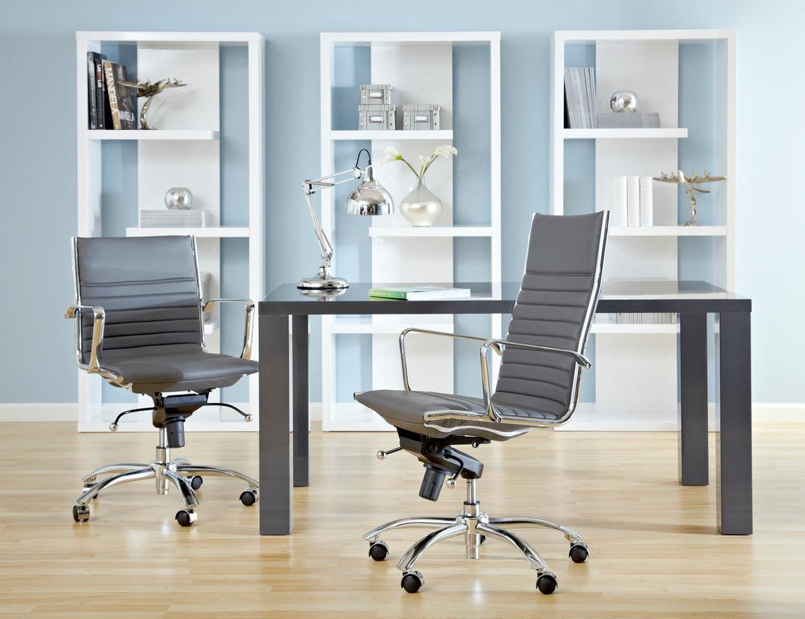 Euro Style Task Chairs - Dirk Low Back Office Chair Black