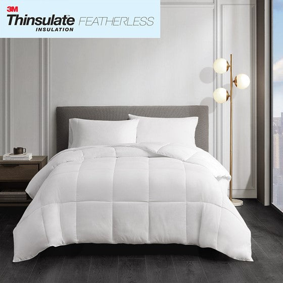Olliix.com Comforters & Blankets - Cotton Down Alternative Featherless Comforter White King