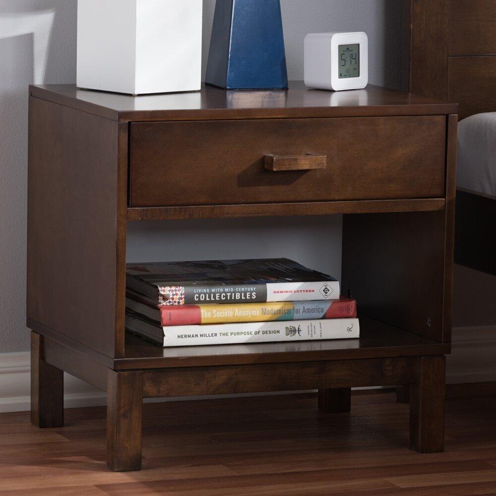 Wholesale Interiors Nightstands & Side Tables - Deirdre Nightstand Brown