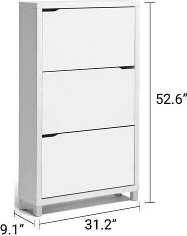 Wholesale Interiors Shoe Storage - Simms Shoe Cabinet White