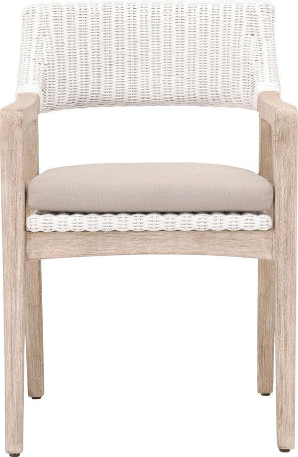 Essentials For Living Accent Chairs - Lucia Arm Chair White Rattan