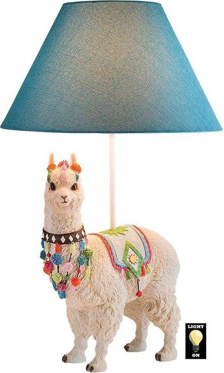 Design Toscano Spooky Decor - Andes Alpaca Of Rainbow Mountain Lamp