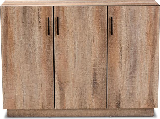 Wholesale Interiors Buffets & Sideboards - Patton Natural Oak Finished Wood 3-Door Dining Room Sideboard Buffet