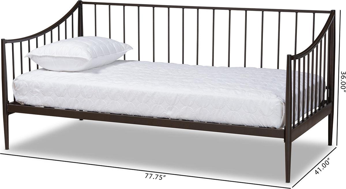 Wholesale Interiors Daybeds - Rupert Vintage Industrial Black Metal Daybed