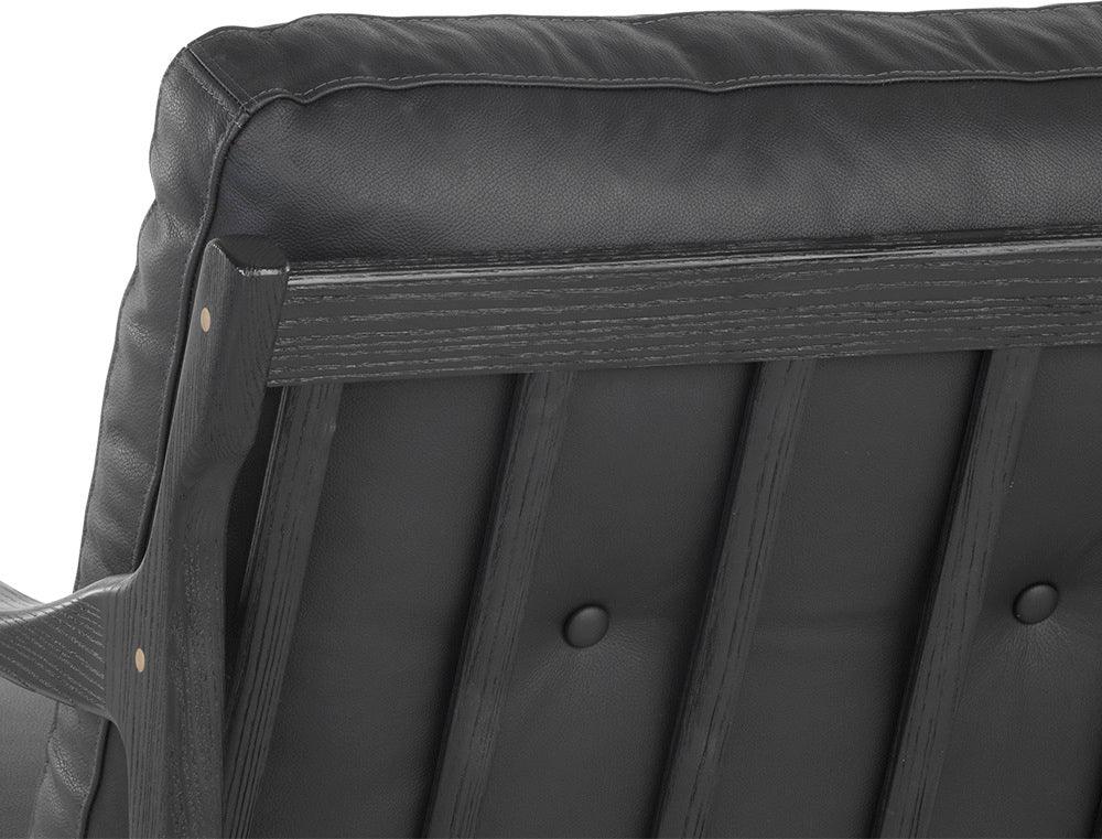 SUNPAN Accent Chairs - Gilmore Lounge Chair Black Leather
