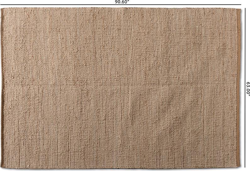 Wholesale Interiors Indoor Rugs - Michigan Modern and Contemporary Natural Brown Handwoven Hemp Blend Area Rug