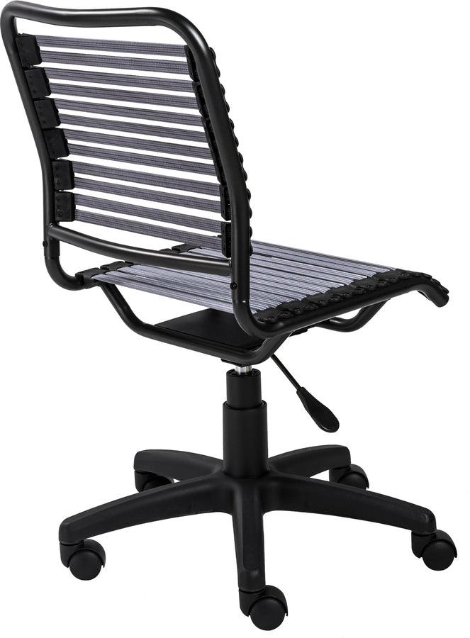 Euro Style Task Chairs - Allison Bungie Flat Low Back Office Chair Light Gray