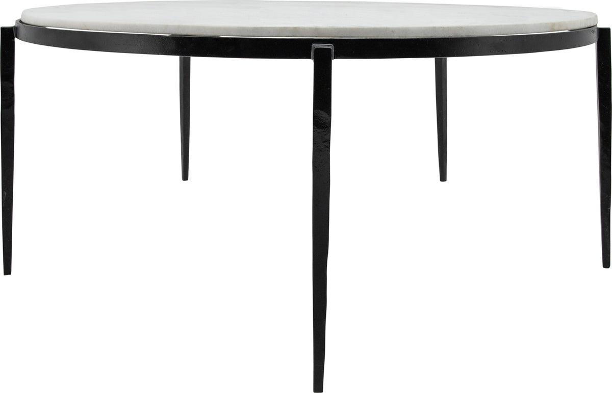 Sagebrook Home Side & End Tables - Metal 34X15" Side Table W/ Marble Top Black Kd