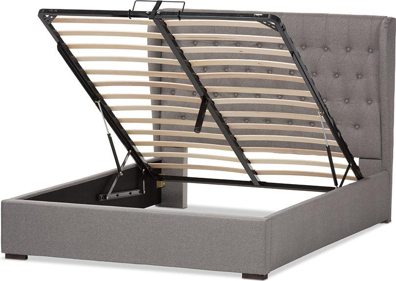 Wholesale Interiors Beds - Penelope Queen Bed Light Gray