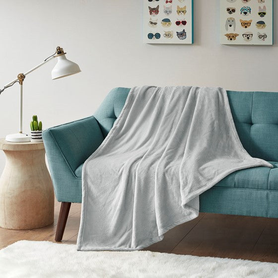 Olliix.com Pillows & Throws - Oversized Throw Grey