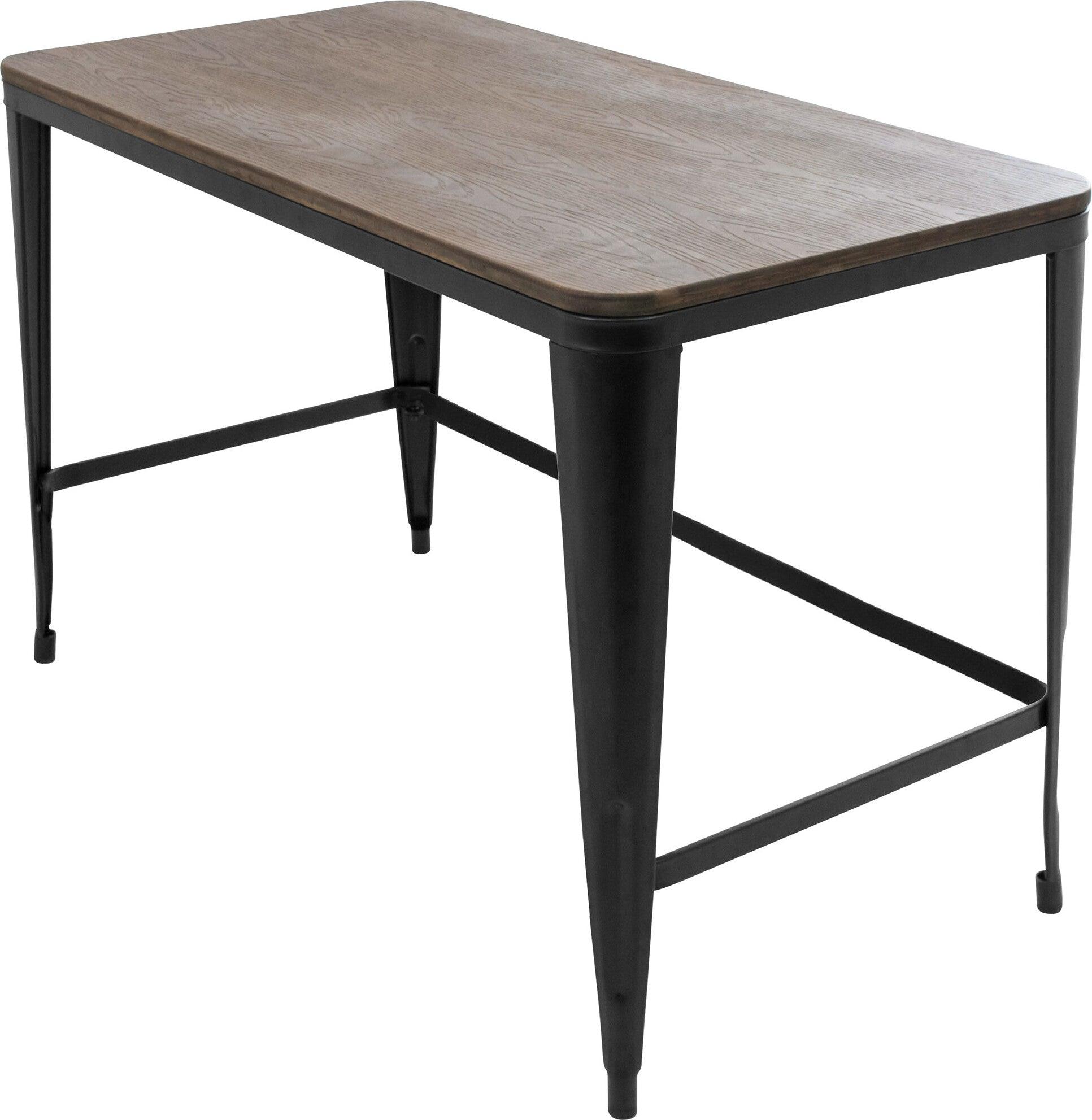 Lumisource Desks - Pia Office Desk Espresso & Black