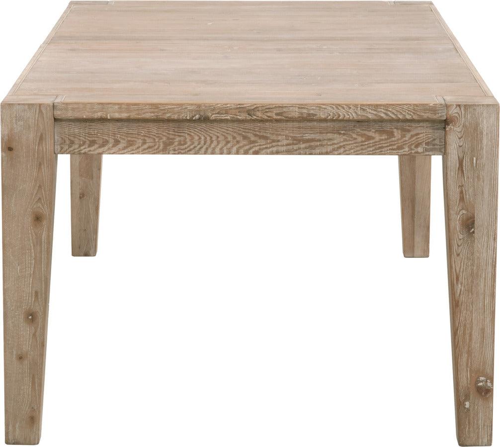 Essentials For Living Dining Tables - Canal Extension Dining Table Smoke Gray Pine & Brushed Gold Stainless Steel