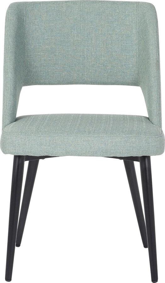 Lumisource Accent Chairs - Valencia Chair In Black Steel & Green Fabric