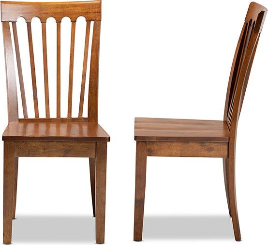Wholesale Interiors Dining Chairs - Minette Walnut Brown Finished Wood 2-Piece Dining Chair Set