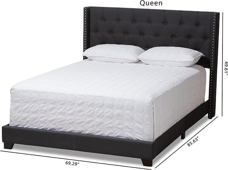 Wholesale Interiors Beds - Brady Queen Bed Charcoal Gray