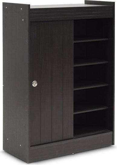 Wholesale Interiors Shoe Storage - Espresso Shoe-Rack Cabinet
