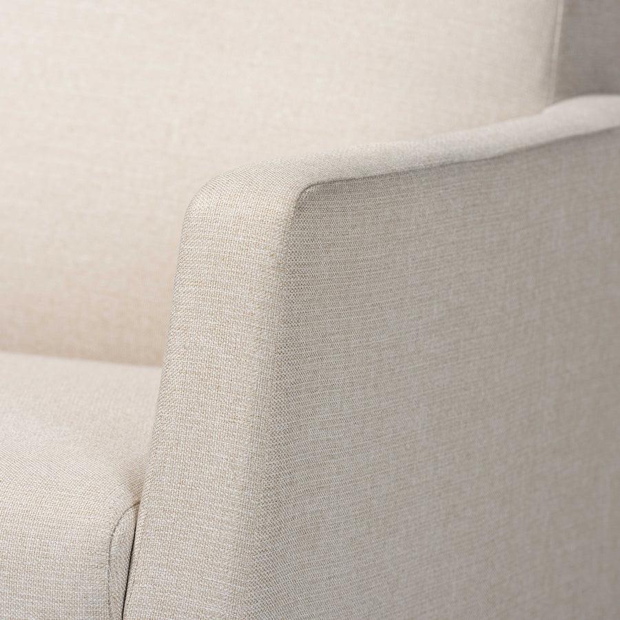 Wholesale Interiors Rocking Chairs - Yashiya Mid-century Retro Modern Light Beige Fabric Upholstered Rocking Chair