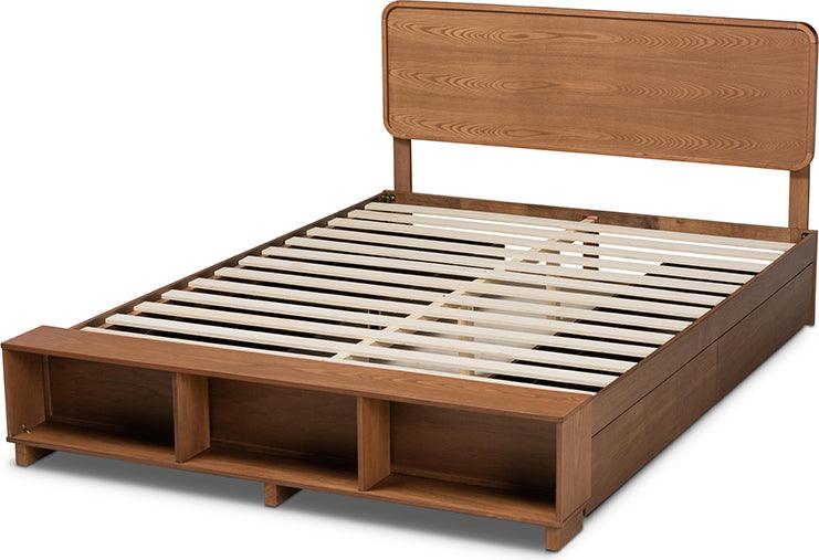 Wholesale Interiors Beds - Vita Queen Storage Bed Ash Walnut