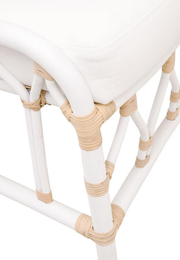 Essentials For Living Dining Chairs - Caprice Dining Chair - Blanche Snow White Rattan