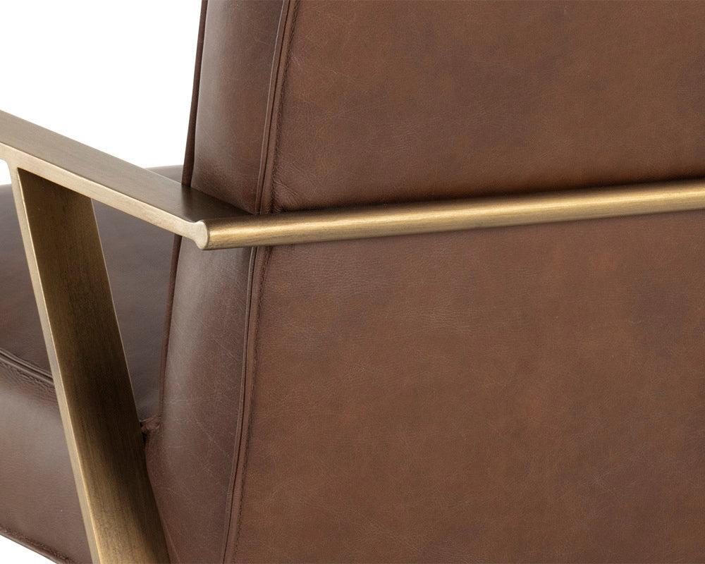 SUNPAN Accent Chairs - Kristoffer Lounge Chair Vintage Caramel Leather