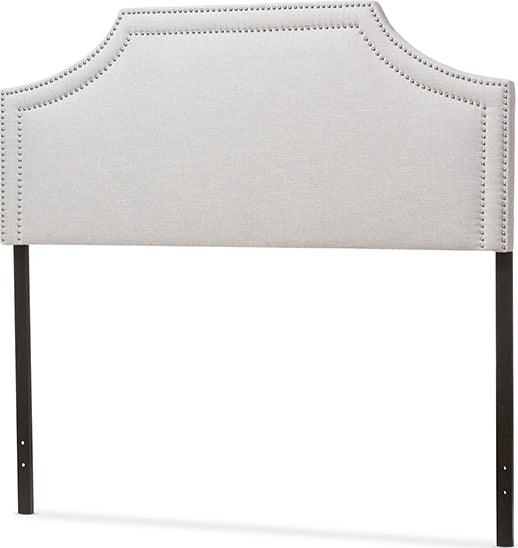 Wholesale Interiors Headboards - Avignon Modern And Contemporary Grayish Beige Fabric Upholstered Full Size Headboard