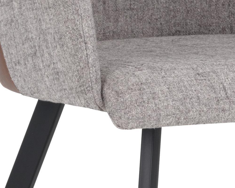 SUNPAN Dining Chairs - Griffin Dining Armchair - November Grey / Bravo Cognac