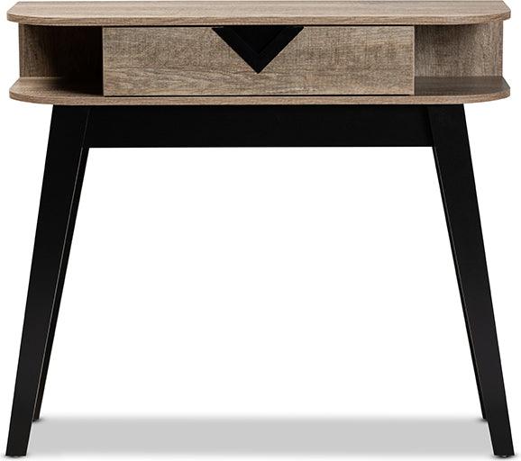 Wholesale Interiors Consoles - Wales Modern and Contemporary Light Brown Finished Wood 1-Drawer Console Table