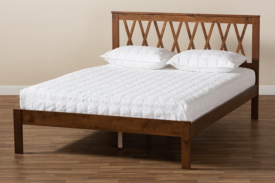 Wholesale Interiors Beds - Malene Queen Bed Walnut