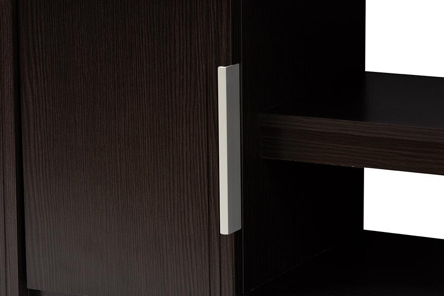 Wholesale Interiors TV & Media Units - Marley Modern and Contemporary Wenge Brown Finished TV Stand Wenge Dark Brown