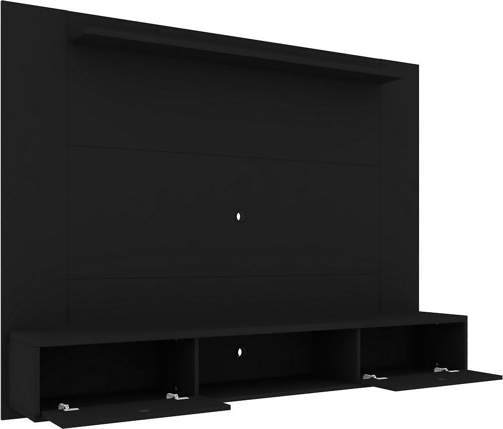 Manhattan Comfort TV & Media Units - Liberty 70.86 Floating Wall Entertainment Center with Overhead Shelf in Black
