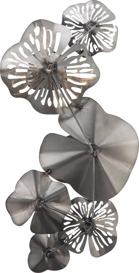 Sagebrook Home Wall Flowers & Hangings - Metal 33" Flowers Wall Deco Black & Gold
