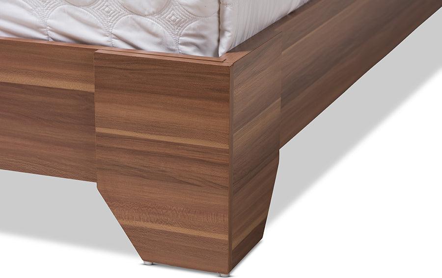 Wholesale Interiors Beds - Vanda Queen Bed Black/Walnut Brown