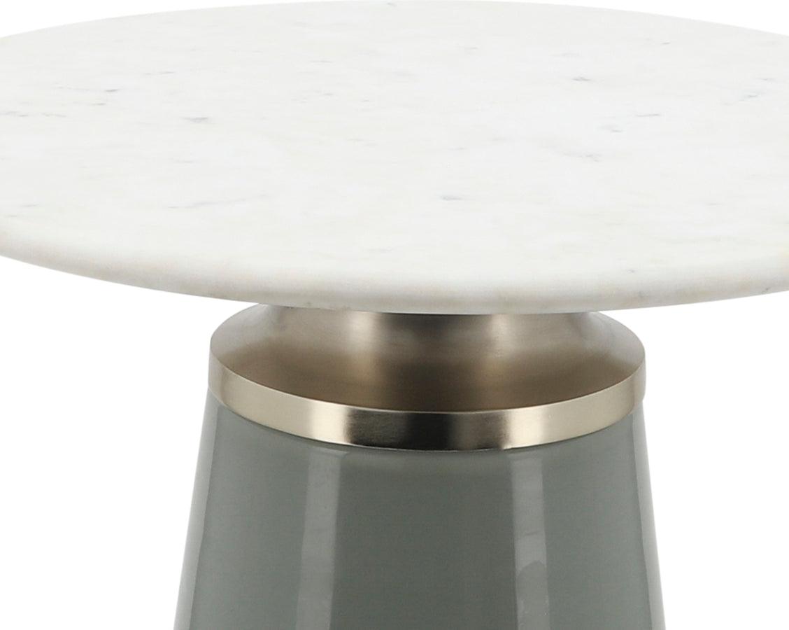 Sagebrook Home Side & End Tables - Marble Top 18"H Nebular Side Table Gray