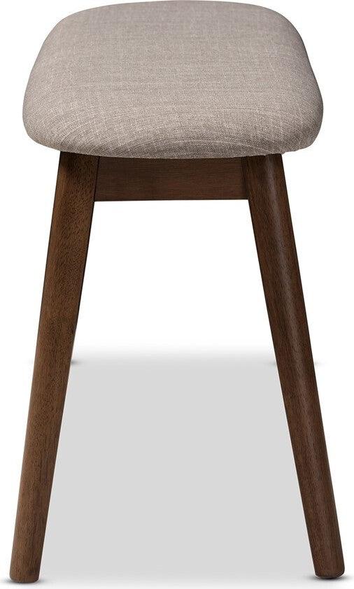 Wholesale Interiors Benches - Easton Bench Light Gray & Walnut