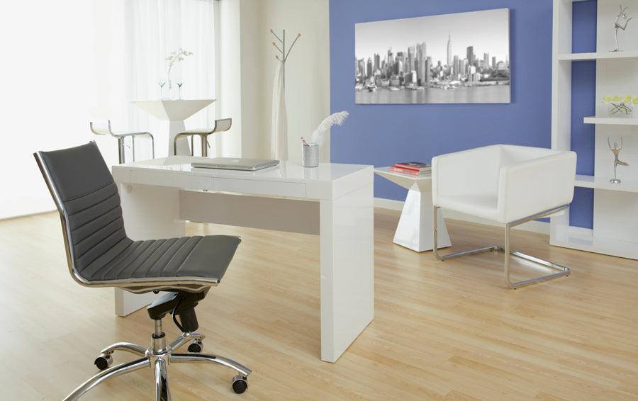 Euro Style Bar Tables - Tad-B 24" Bar Table in High Gloss White