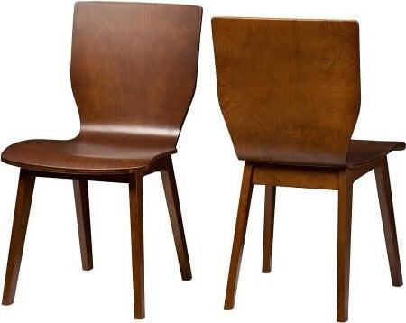 Wholesale Interiors Dining Chairs - Elsa Dining Chair Dark Walnut (Set of 2)