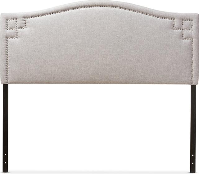 Wholesale Interiors Headboards - Aubrey Modern And Contemporary Grayish Beige Fabric Upholstered Full Size Headboard