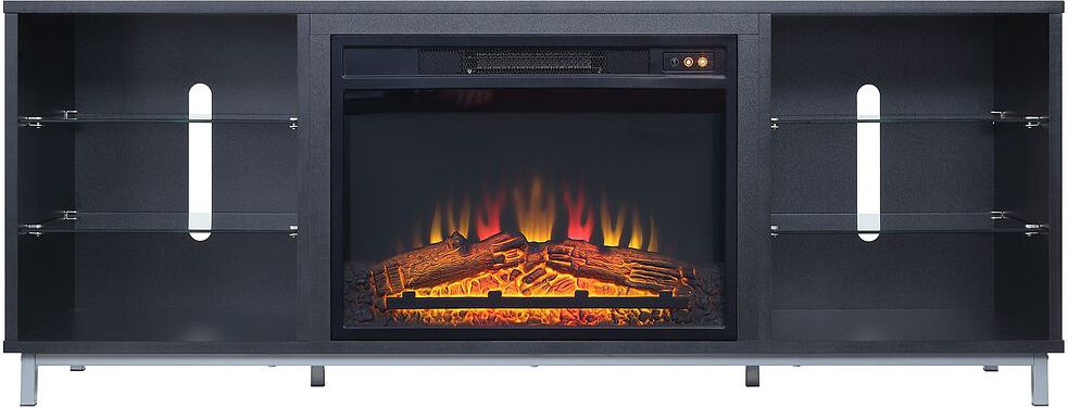 Manhattan Comfort Fireplaces - Brighton Fireplace in Onyx