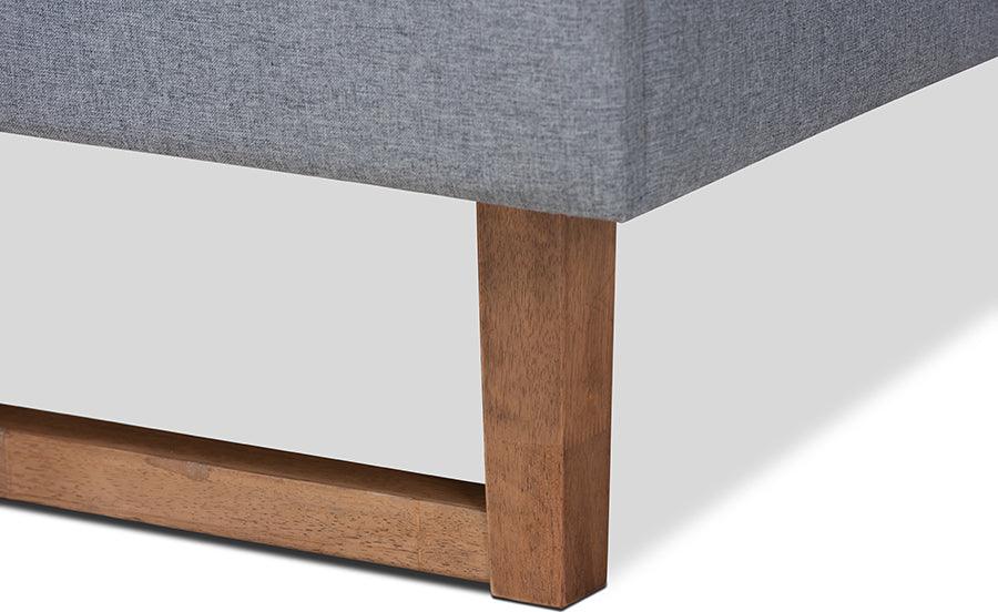 Wholesale Interiors Beds - Rina King Bed Dark Gray & Ash walnut