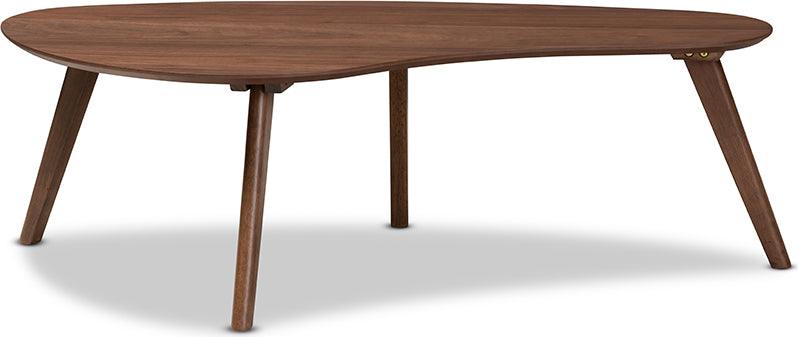 Wholesale Interiors Coffee Tables - Scarlette Mid-Century Modern Walnut Finished Coffee Table