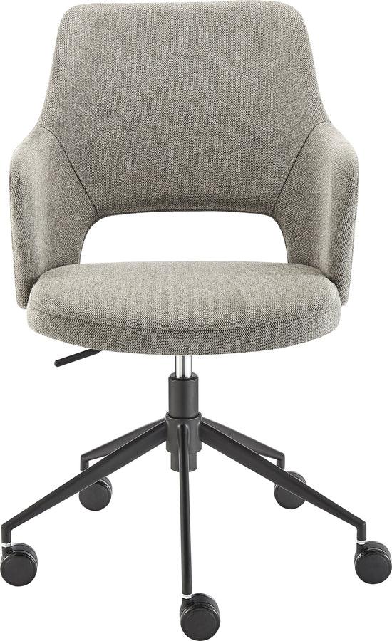 Euro Style Task Chairs - Darcie Office Chair in Light Gray Fabric and Black Base