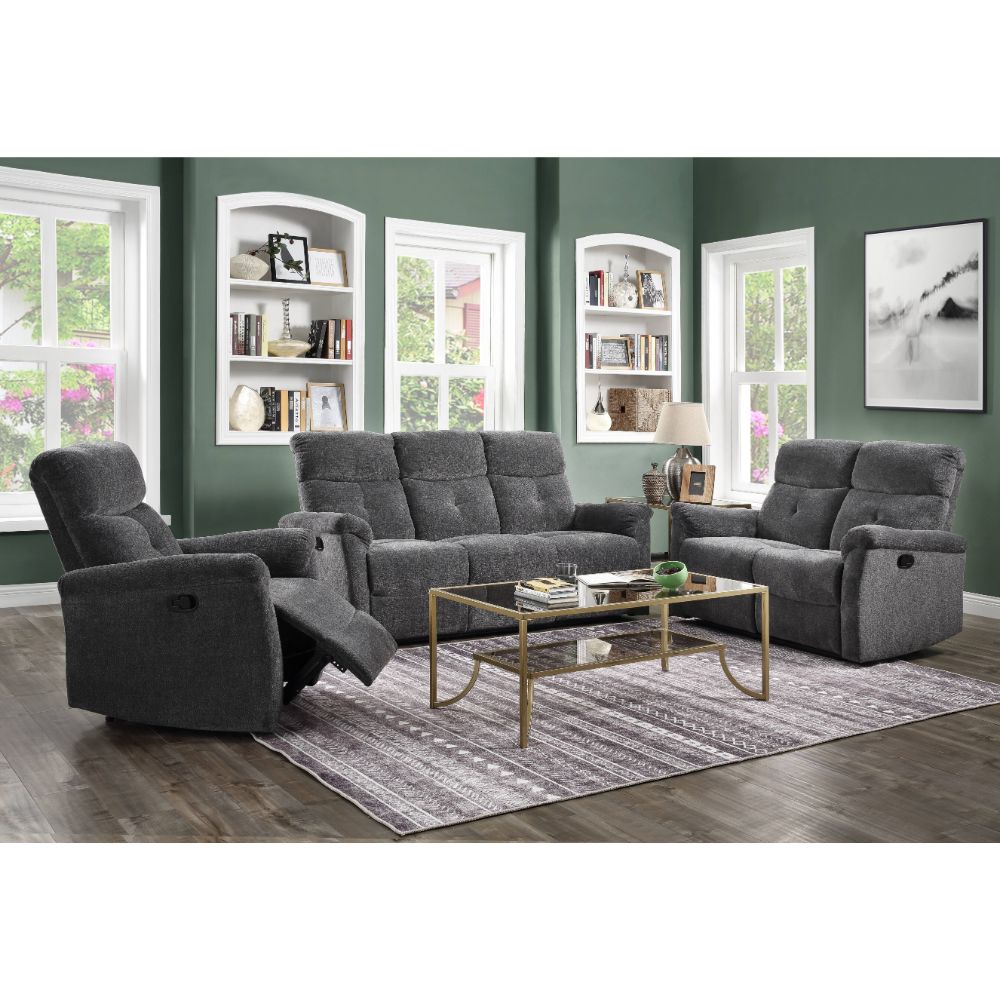 ACME Furniture Sofas & Couches - ACME Treyton Sofa (Motion), Gray Chenille