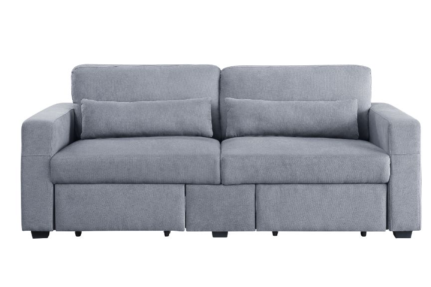 ACME Furniture Sofas & Couches - ACME Rogyne Storage Sofa, Gray Linen