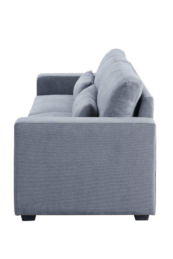 ACME Furniture Sofas & Couches - ACME Rogyne Storage Sofa, Gray Linen
