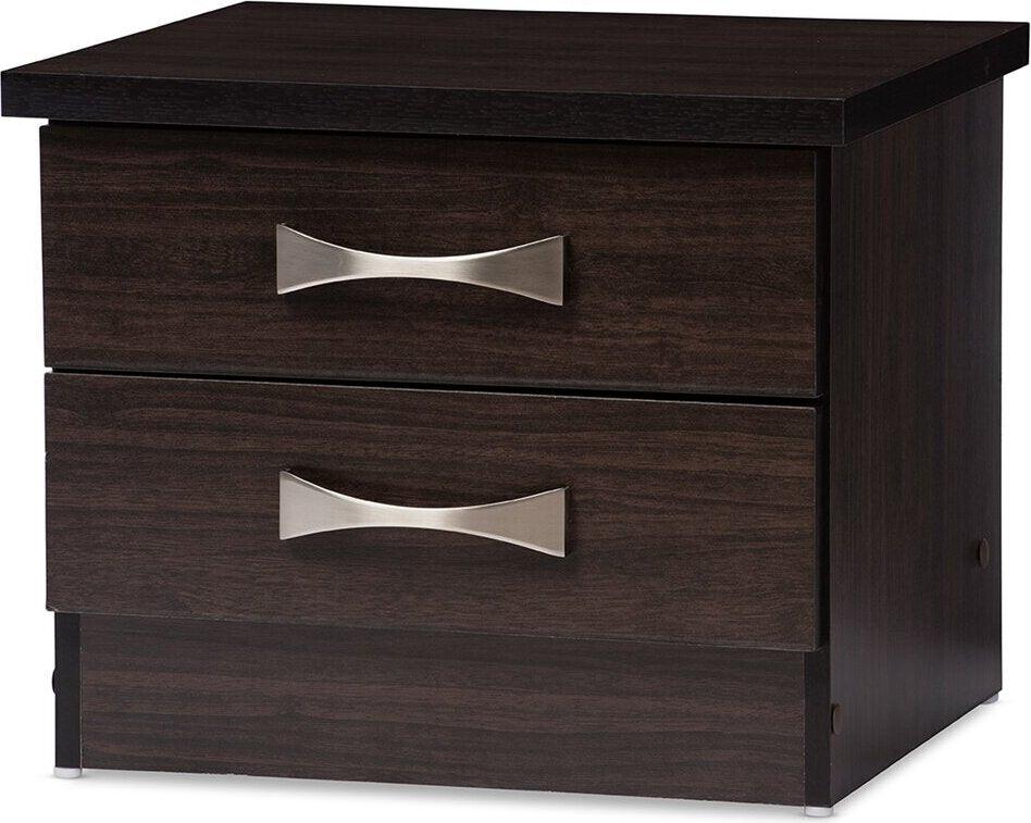 Wholesale Interiors Nightstands & Side Tables - Colburn 2-Drawer Nightstand Dark Brown