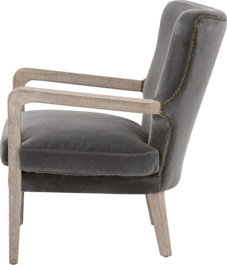 Essentials For Living Accent Chairs - Calvin Club Chair Dark Dove Velvet