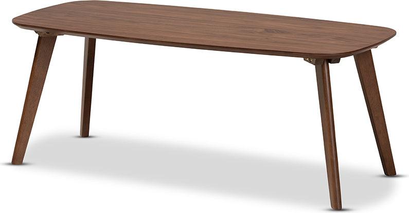 Wholesale Interiors Coffee Tables - Dahlia Mid-Century Modern Walnut Finished Coffee Table