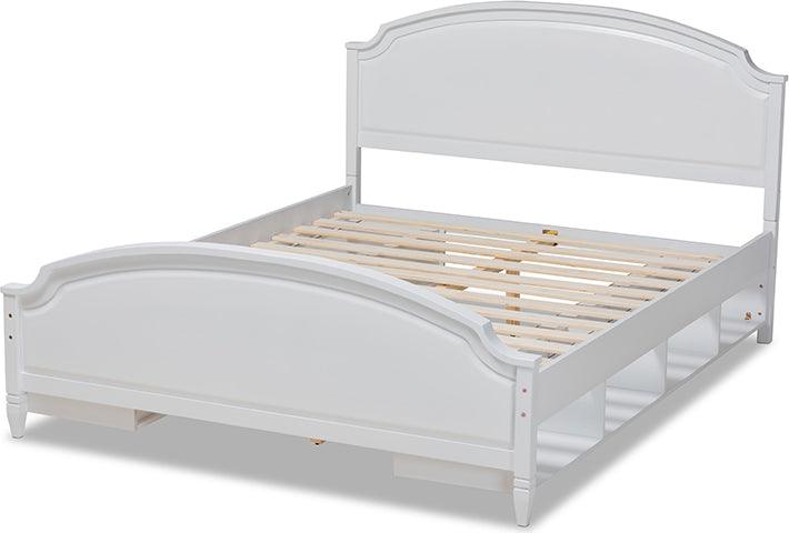 Wholesale Interiors Beds - Elise Queen Storage Bed White